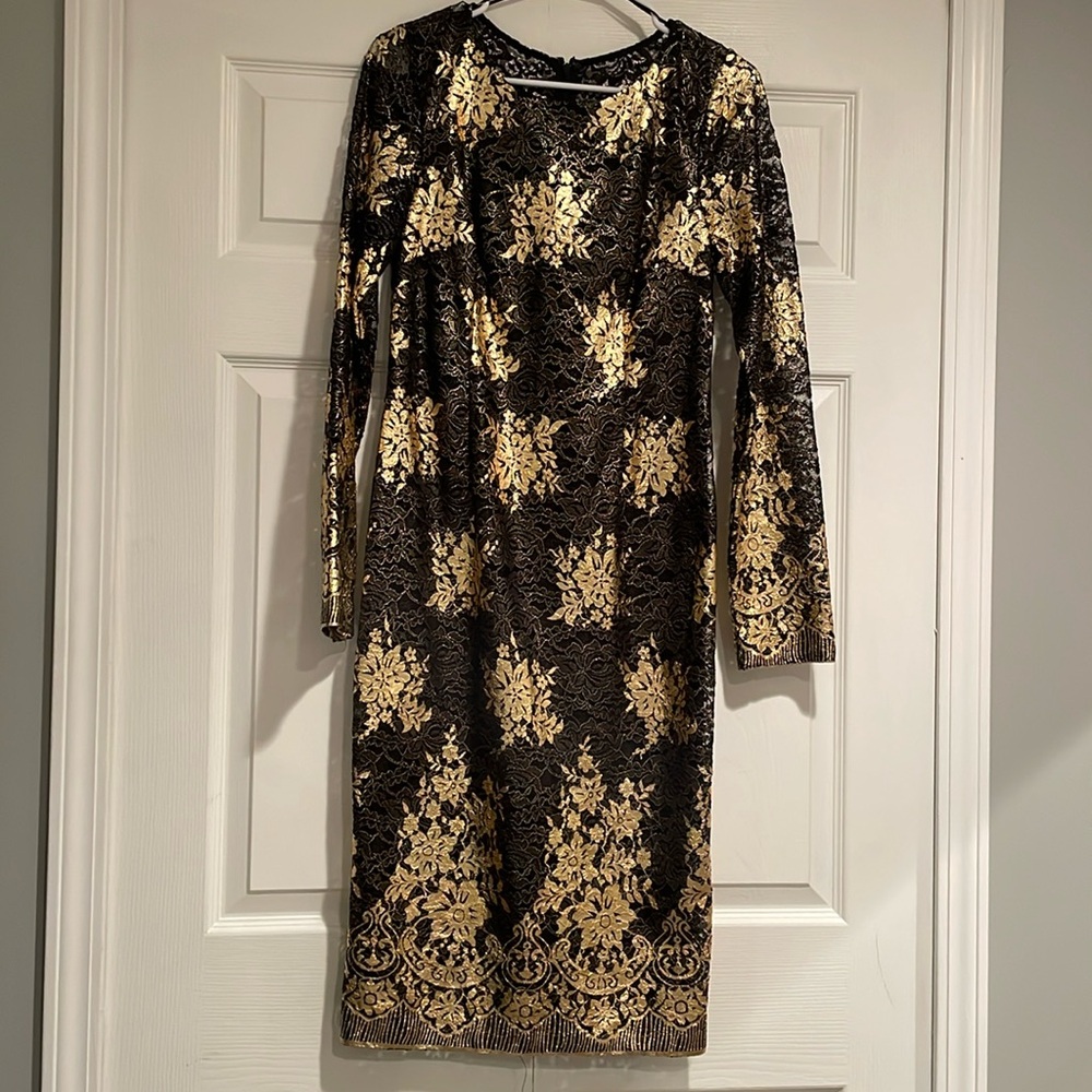 Black and Gold Cocktail Dress